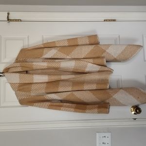Pink Lily Tan Buffalo Plaid Cardigan